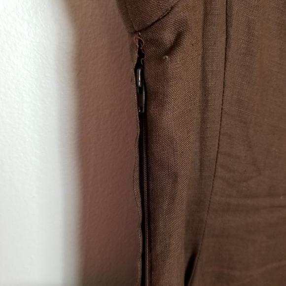 Sahza Vintage Flax Linen Lagenlook Sheath Midi Dress - Picture 9 of 16